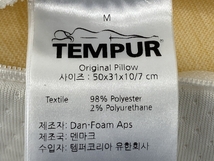 TEMPUR テンピュール Original Pillow オリジナルネックピロー 枕 Mサイズ 元箱有 枕カバー付 寝具 中古 K8726775_画像9