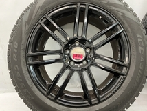 【引取限定】 LEHRMEISTER EUROTECH 18×8J 18インチ ホイール PIRELLI ICE ASIMMETRICO 235/55 R18 スタッドレス 4本 中古 直 C8384839_画像2