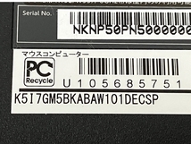 【動作保証】Mouse K5-I7GM5BKABA ノートパソコン 15.6インチ i7-12650H 16GB SSD 512GB 中古 美品 M8660240_画像9