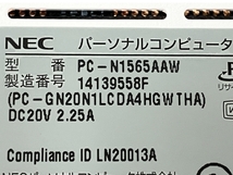 【動作保証】NEC LAVIE ノートパソコン 15.6インチ PC-N1565AAW Ryzen 7 4700U 8GB SSD 256GB Win11 中古 M8716889_画像9