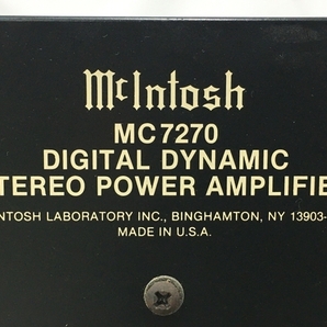 【引取限定】McIntosh MC7270 ステレオパワーアンプ 中古 直 Y8586015の画像2