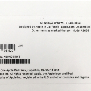 【初期動作保証】Apple iPad MPQ13J/A 第10世代 Wi-Fi 64GB Blue タブレット 未使用 Y8731145の画像3