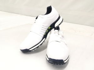 【動作保証】ADIDAS GOLF アディダスゴルフ TWIN BOA BOOST F35403 ゴルフシューズ ホワイト系 ダイヤル式 28cm 中古 T8714679