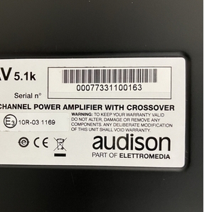 Audison Voce AV5.1K マルチチャンネル パワーアンプ アンプ 音響機材 オーディソン ジャンク B8747171の画像6