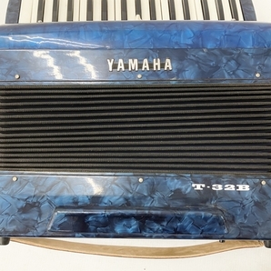 【動作保証】YAMAHA T-32B テナー アコーディオン 32鍵盤 レトロブルー 鍵盤楽器 ジャンク W8680514の画像9