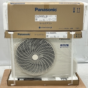 【引取限定】【動作保証】Panasonic CS-252DFL + CU-252DFL ルームエアコン 8畳用 室外機セット エオリア パナソニック 未使用 直 C8729811の画像2