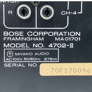 【動作保証】 BOSE 4702-II プリメインアンプ 音響機材 ボーズ 中古 O8738297の画像8