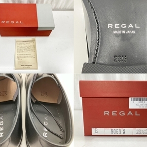 REGAL 605R 26 1/2 ブラック プレーントゥ ビジネスシューズ 革靴 未使用 開封品 W8763267の画像9