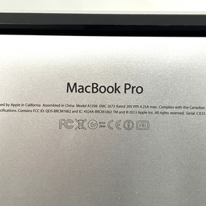 【動作保証】Apple MacBook Pro Retina 15インチ Early 2013 ノートPC i7-3635QM 2.40GHz 8GB SSD 256GB Mojave 訳有 T8686428の画像9