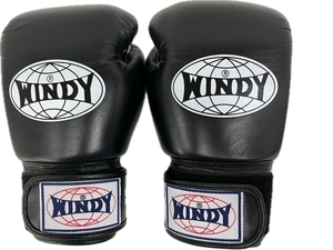 【動作保証】WINDY ボクシンググローブ 10oz BGVH テープ式 黒 ボクシング用品 ウィンディ 中古 S8767004