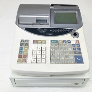 【動作保証】 CASIO TE-5000 電子レジスター 店舗用品 カシオ レジ 中古 O8777134の画像1