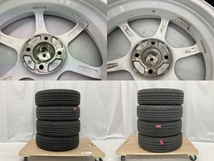 【引取限定】Lehrmeister CS-V6 / YOKOHAMA TIRE BluEarth-A AE50 乗用車用 タイヤ ホイール 4本 セット 中古 直 C8111020_画像5