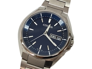 【動作保証】CITIZEN ATTESA アテッサ エコドライブ H100-R007556 ソーラー デイデイト メンズ 腕時計 シチズン 中古 C8694315