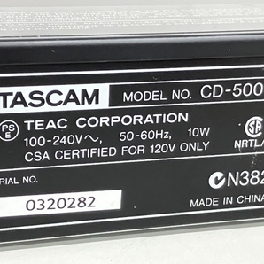 【動作保証】TASCAM タスカム CD-500 業務用 CD プレーヤー レコーディング 音響機器 中古 K8783391の画像3