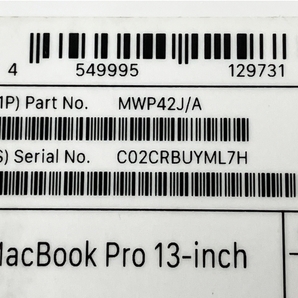【動作保証】 Apple MacBook Pro MWP42J/A 2020 i5-1038NG7 ノートパソコン 16GB SSD 512GB Ventura 中古 M8663048の画像10