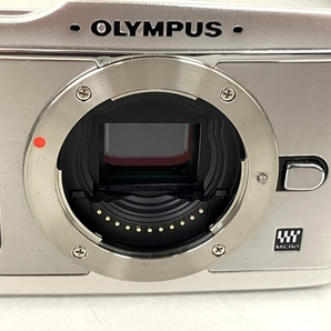 【動作保証】 OLYMPUS PEN E-P1 パンケーキキット 17mm F2.8 14-42mm F3.5-5.6 40-150mm F4.0-5.6 ミラーレス一眼 シルバー 中古 T8782127の画像5