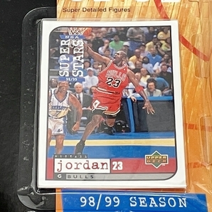 NBA SUPER STARS MICHAEL JORDAN 98/99 SEASON ジョーダン バスケ 2点セット フィギュア 未使用 W8780546の画像4