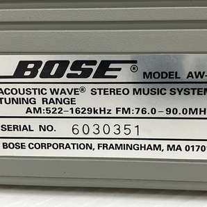 【動作保証】BOSE Acoustic Wave music system CD カセット プレーヤー 中古 良好 O8771257の画像3