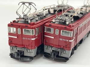 【動作保証】KATO 3075-1 前期形 3075-2 後期形 ED75 交流 電気機関車 鉄道模型 Nゲージ 2点セット 中古 良好 C8780732