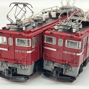 【動作保証】KATO 3075-1 前期形 3075-2 後期形 ED75 交流 電気機関車 鉄道模型 Nゲージ 2点セット 中古 良好 C8780732の画像1