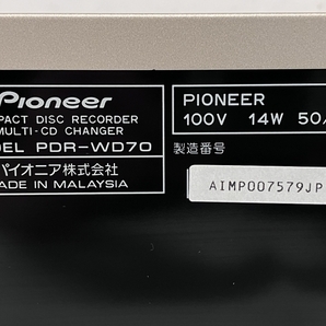 【動作保証】 Pioneer PDR-WD70 コンパクト ディスク CD レコーダー オーディオ 音響 機器 趣味 中古 F8763672の画像9