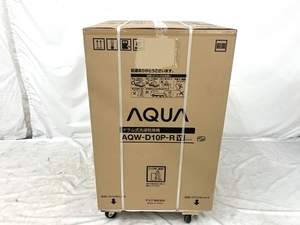 【動作保証】 AQUA まっ直ぐドラム 2.0 AQW-D10P-R W ドラム式 洗濯 乾燥機 右開き ホワイト 家電 未使用 楽 Y8686043