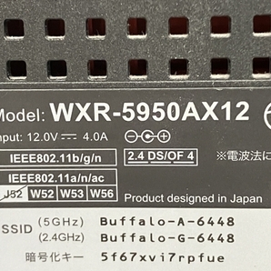 【動作保証】 BUFFALO WXR-5950AX12 Wi-Fi ルーター 中古 S8783066の画像9