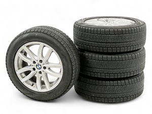 【引取限定】 BMW 純正 アルミホイール 7.5JX17 BRIDGESTONE タイヤ 225/55 R17 97Q 4本セット 中古 直 T8690555