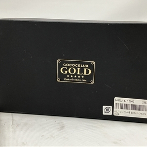 COCOCELUX GOLD 牛革 財布 前ポケット チェーン 中古 H8082242の画像2