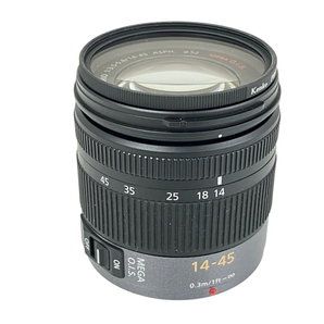 【動作保証】 Panasonic H-FS014045 LUMIX G VARIO 14-45mm F3.5-5.6 ASPH MEGA O.I.S. デジタル一眼カメラ 交換レンズ 中古 T8784575の画像1