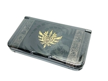 【動作保証】 ニンテンドー 3DS LL 本体 モンスターハンター4 仕様 ゴア・マガラ ブラック ACアダプター付き 中古 W8804861_画像1