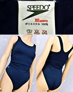 PJ1-81B◇/ミズノ製旧Speedo♪日本製♪オールネイビー*さらピタ*大きめの2XLサイズ♪スイムウエア※一番安価な送料はゆうパケットなら210円