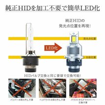 【限定SALE！】3,200円OFF！【安心保証】送料無料 HID屋 LED ヘッドライト HIDをLED化！8200lm 一体型 車検対応 ノートなどに_画像6