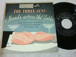 (KAW)何点でも同送料 EP/レコード/THREE SUNS/HANDS ACROSS THE TABLE/RCA/ザ・スリー・サンズ