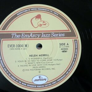 管理(Q)何点でも同送料 LP/レコード/ヘレン・メリル・ウィズ・クリフォード・ブラウン helen merrill EVER-1004 ジャズ jazzの画像3