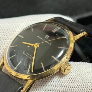 SEIKO セイコー ローレル LAUREL 黒文字盤 当時物革ベルト Sマーク S尾錠 箱付き 希少の画像7