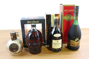 【未開栓/4点セット】REMY MARTIN CENTAURE NAPOLEON / Hennessy Liqueur Cognac / Old Monk The Legend Rum 等 ブランデー 010JJNFD91