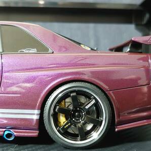 1/18 r34 bnr34 Skyline スカイライン GT-R トップシークレット top secret イグニッションモデル ig1474 ignitionmodel ig パープルの画像4