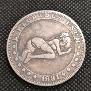 5317　アメリカ古銭　ルンペン貨幣　約38mm　イーグル　チャレンジコイン　コイン　アンティーク　ホーボー