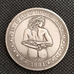 5333　アメリカ古銭　ルンペン貨幣　約38mm　イーグル　チャレンジコイン　コイン　アンティーク　ホーボー
