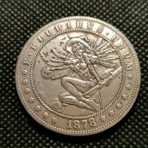 5349　アメリカ古銭　ルンペン貨幣　約38mm　イーグル　チャレンジコイン　コイン　アンティーク　ホーボー_画像1