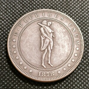 5355　アメリカ古銭　ルンペン　約38mm　イーグル　チャレンジコイン　ゴルフマーカー　コイン　アンティーク　ホーボー