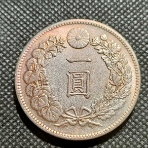 5414　日本古銭　一圓コイン　明治34年　メダル