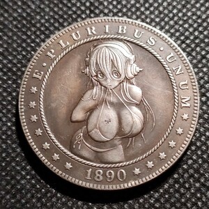 5502　アメリカ古銭　ルンペン　約38mm　イーグル　チャレンジコイン　コイン　アンティーク　ホーボー