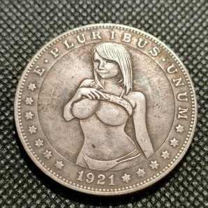 5507 アメリカ古銭 ルンペン 約38mm イーグル チャレンジコイン コイン アンティーク ホーボーの画像1