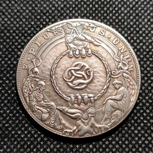 5622　アメリカ古銭　ルンペン貨幣　38mm　イーグル　チャレンジコイン　コイン　アンティーク　ホーボー