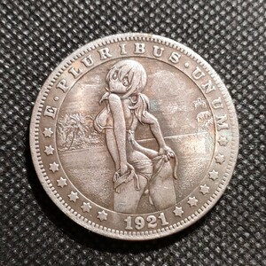 5908　アメリカ古銭　ルンペン　約38mm　イーグル　チャレンジコイン　コイン　アンティーク　ホーボー