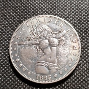 6208　アメリカ古銭　ルンペン　約38mm　イーグル　チャレンジコイン　コイン　アンティーク　ホーボー