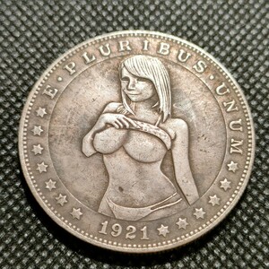 6222　アメリカ古銭　ルンペン　約38mm　イーグル　チャレンジコイン　コイン　アンティーク　ホーボー