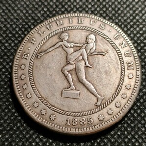 6230 アメリカ古銭 ルンペン 約38mm イーグル チャレンジコイン ゴルフマーカー コイン アンティーク ホーボーの画像1